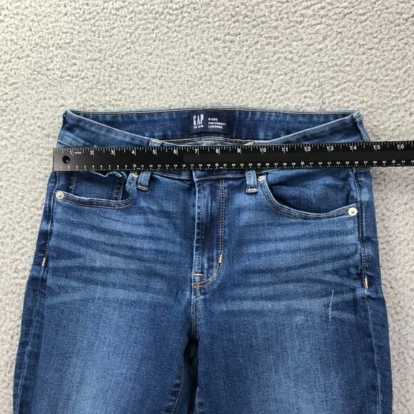 GAP Womens Size 8/29 Short Universal Legging Distressed Raw Hem Mid Rise Jeans - Picture 10 of 15